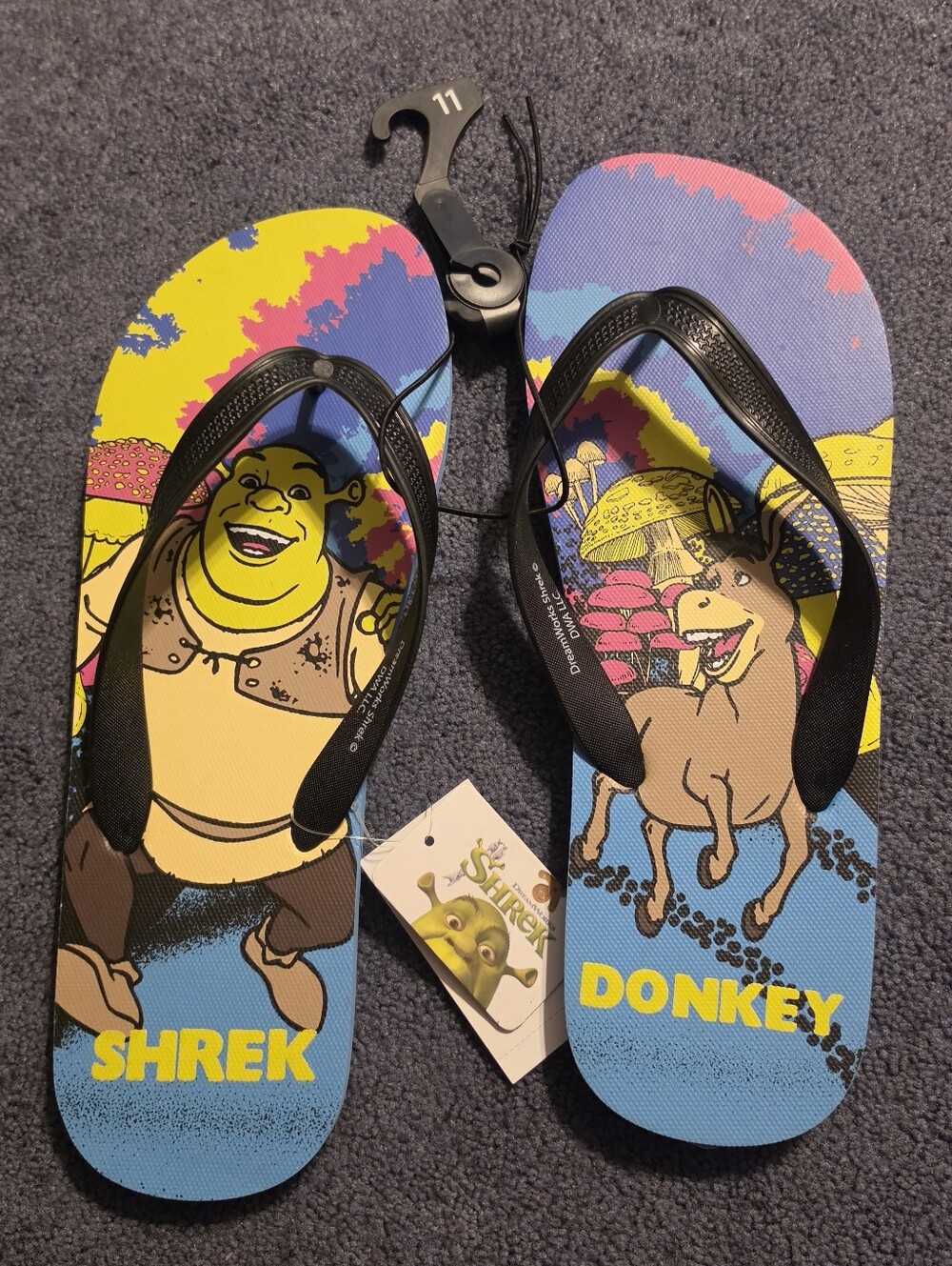 Character Flip-flops Shrek men size 11
